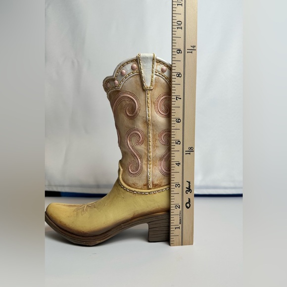 Cowboy Cowgirl Boot Vase for Home or Office - Picture 7 of 8